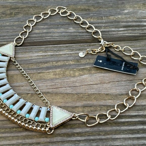 Baublebar Women Necklace Rope Chunky Statement Gold Tone Necklace Jewelry - Picture 8 of 9